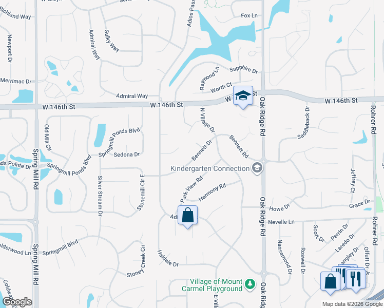 map of restaurants, bars, coffee shops, grocery stores, and more near 96 Bennett Road in Carmel