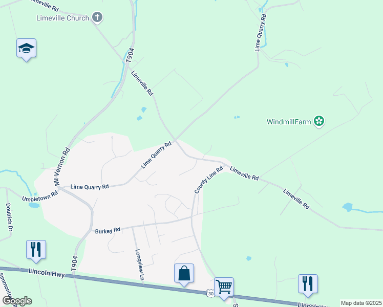 map of restaurants, bars, coffee shops, grocery stores, and more near 5849 Limeville Road in Gap