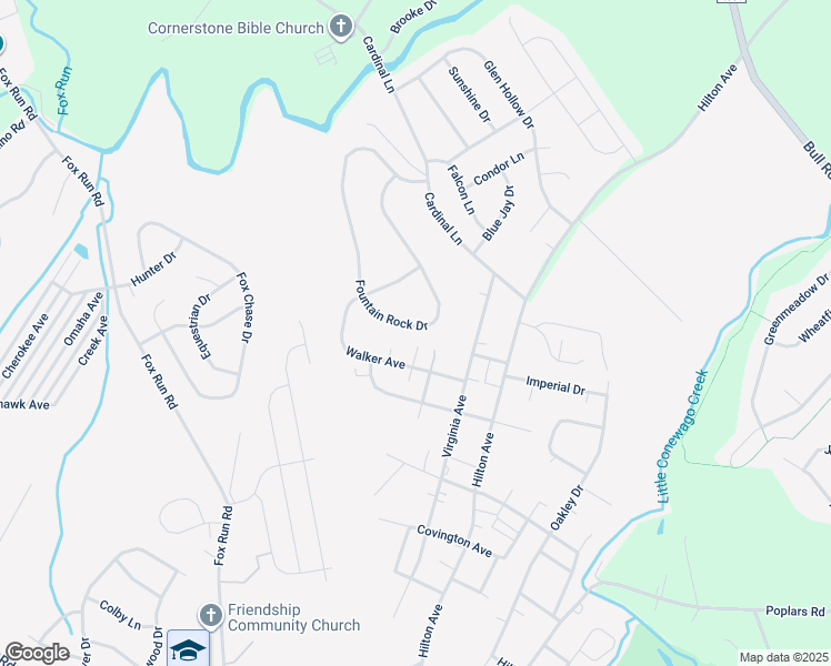 map of restaurants, bars, coffee shops, grocery stores, and more near 1714 Fountain Rock Drive in Dover