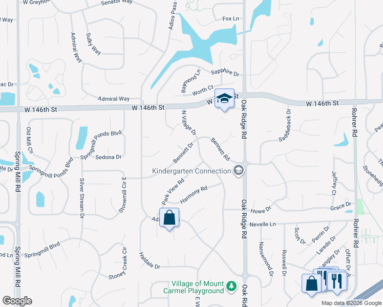 map of restaurants, bars, coffee shops, grocery stores, and more near 79 Bennett Road in Carmel