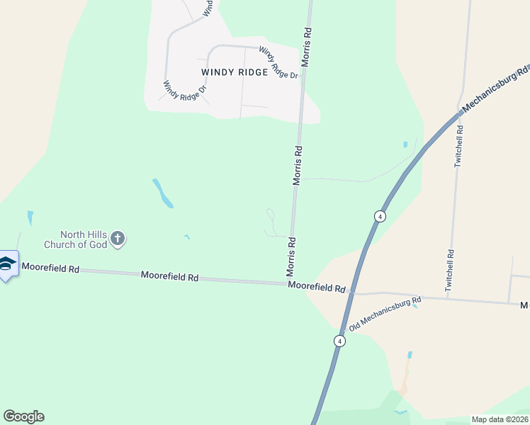 map of restaurants, bars, coffee shops, grocery stores, and more near 5181 Morris Road in Springfield