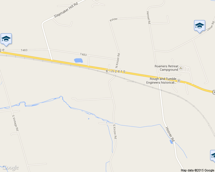 map of restaurants, bars, coffee shops, grocery stores, and more near 12 South Kinzer Road in Kinzers