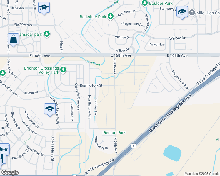 map of restaurants, bars, coffee shops, grocery stores, and more near Sawdust Drive in Brighton