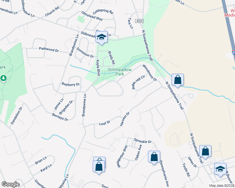 map of restaurants, bars, coffee shops, grocery stores, and more near 1081 Hearthridge Lane in York