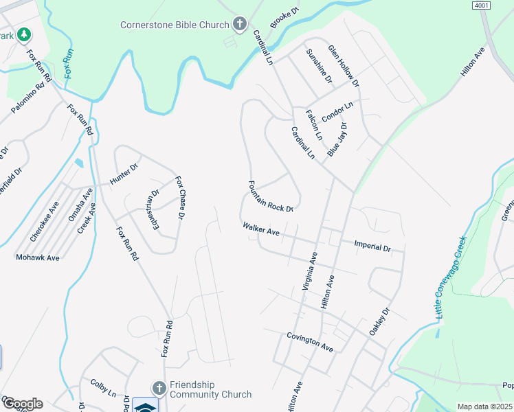 map of restaurants, bars, coffee shops, grocery stores, and more near 1704 Fountain Rock Drive in Dover