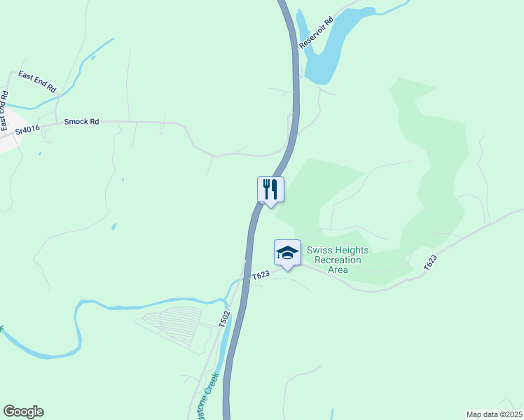 map of restaurants, bars, coffee shops, grocery stores, and more near 2072 Pittsburgh Rd in Smock