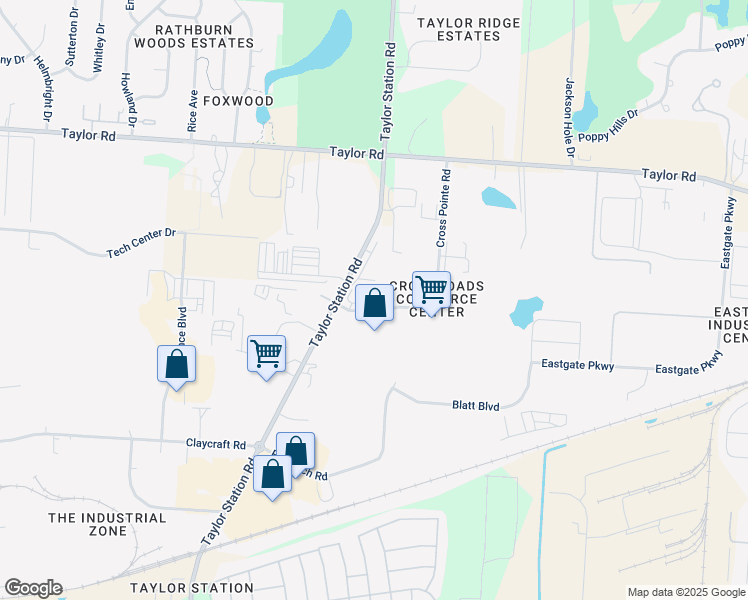 map of restaurants, bars, coffee shops, grocery stores, and more near 755 Cross Pointe Road in Gahanna