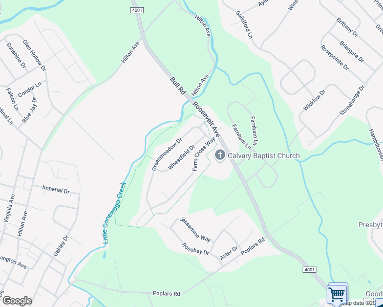 map of restaurants, bars, coffee shops, grocery stores, and more near 1424 Wheatfield Drive in York