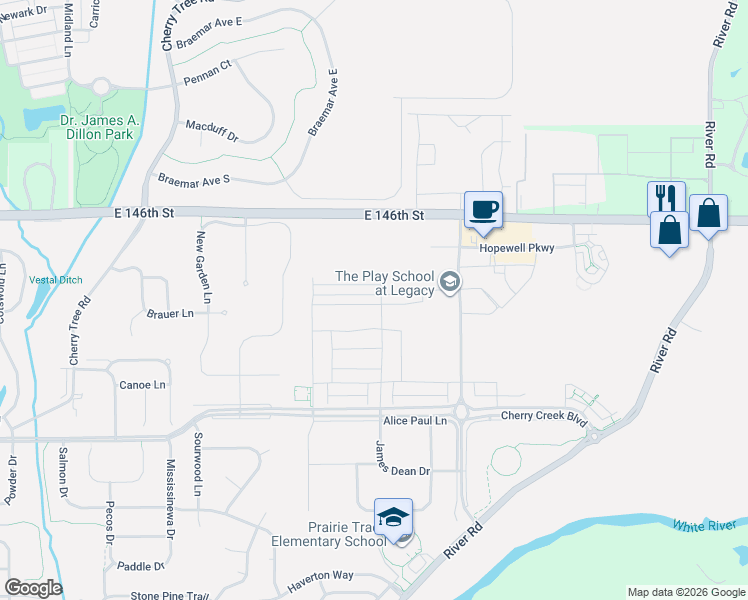 map of restaurants, bars, coffee shops, grocery stores, and more near 14441 Arnett Drive in Carmel