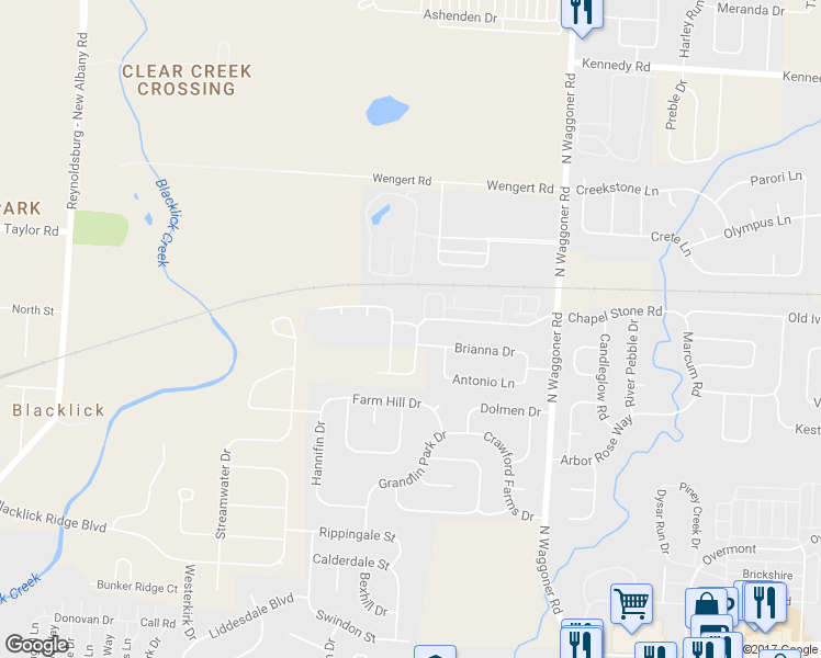map of restaurants, bars, coffee shops, grocery stores, and more near 611 Slaybaugh Drive in Blacklick