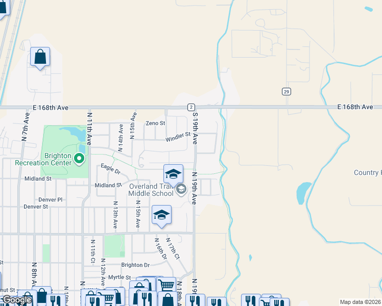 map of restaurants, bars, coffee shops, grocery stores, and more near 1764 Jennifer Street in Brighton