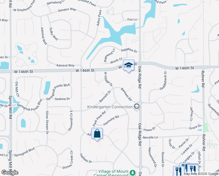 map of restaurants, bars, coffee shops, grocery stores, and more near 57 Amalfi Drive in Carmel