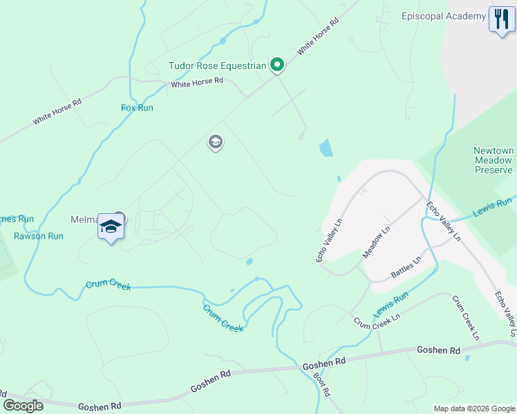 map of restaurants, bars, coffee shops, grocery stores, and more near 178 Hunt Valley Circle in Berwyn
