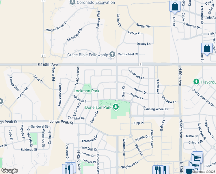 map of restaurants, bars, coffee shops, grocery stores, and more near 545 Daylight Court in Brighton