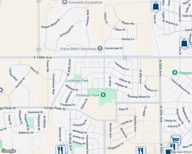 map of restaurants, bars, coffee shops, grocery stores, and more near 545 Daylight Court in Brighton