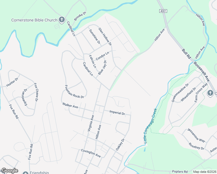 map of restaurants, bars, coffee shops, grocery stores, and more near 1610 Hilton Avenue in Dover