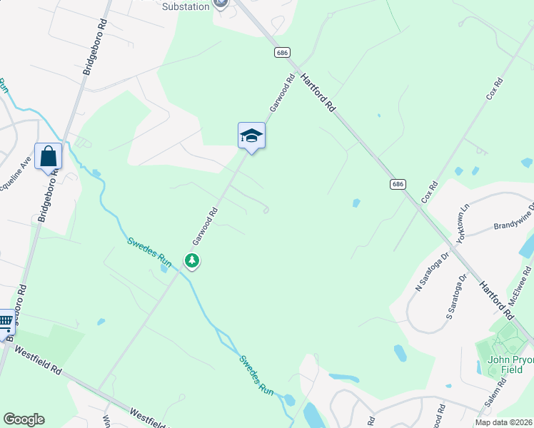 map of restaurants, bars, coffee shops, grocery stores, and more near 740 Garwood Road in Moorestown