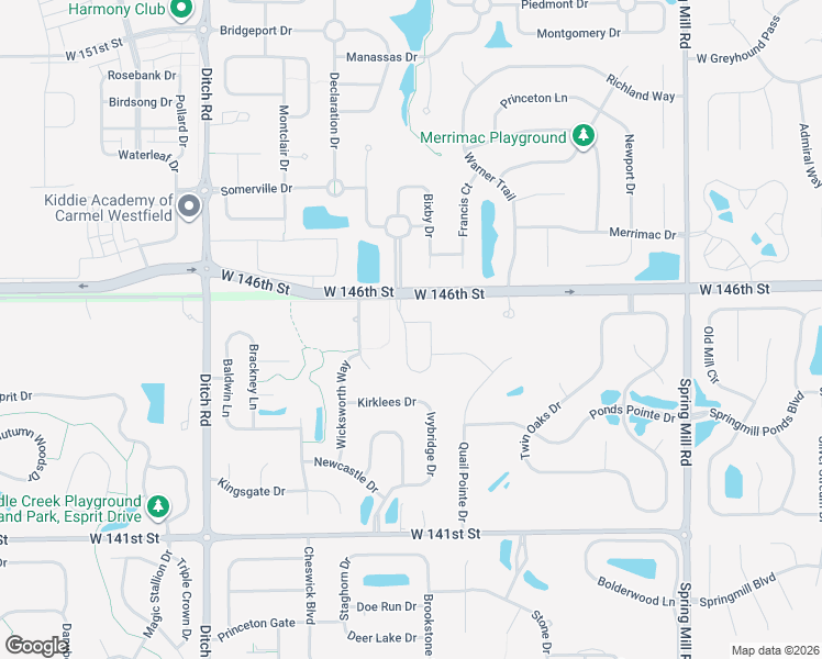 map of restaurants, bars, coffee shops, grocery stores, and more near 947 West 146th Street in Carmel