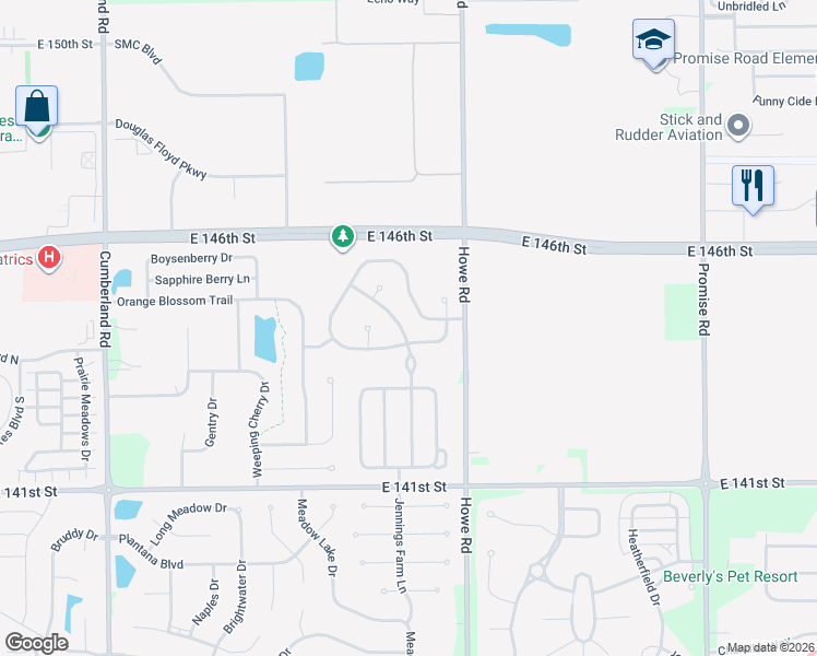 map of restaurants, bars, coffee shops, grocery stores, and more near 14421 Refreshing Garden Lane in Fishers