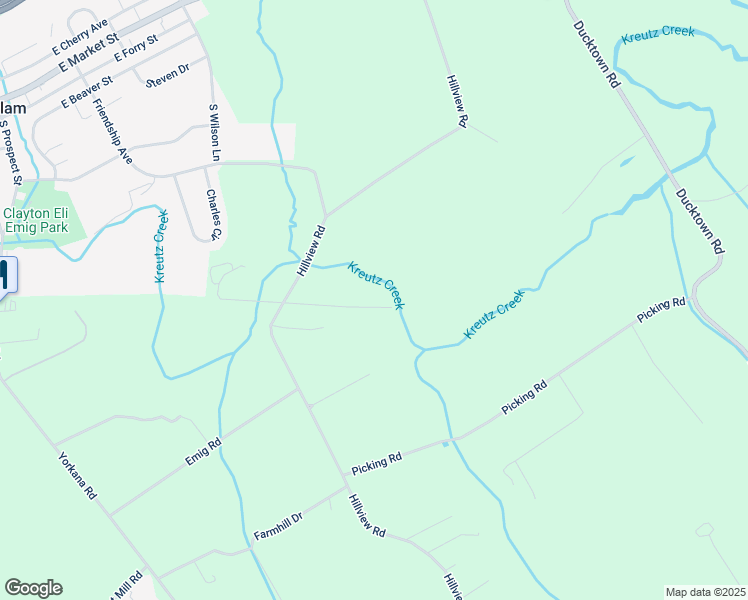 map of restaurants, bars, coffee shops, grocery stores, and more near 5091 Track Lane in York