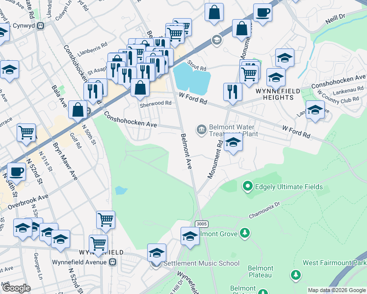 map of restaurants, bars, coffee shops, grocery stores, and more near in Philadelphia