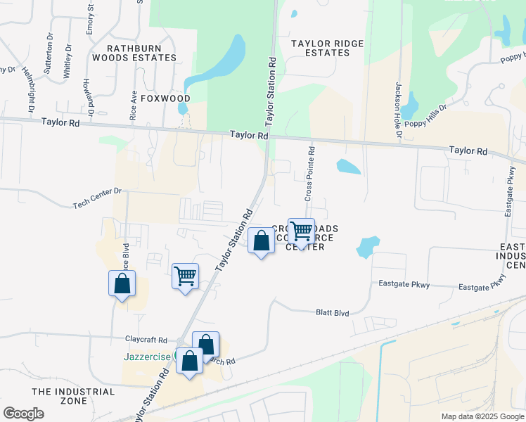 map of restaurants, bars, coffee shops, grocery stores, and more near 950 Taylor Station Road in Columbus