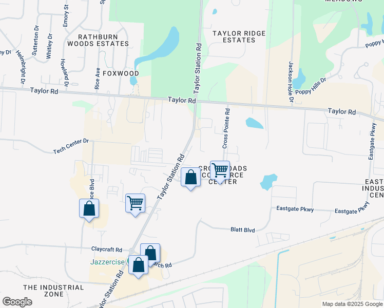 map of restaurants, bars, coffee shops, grocery stores, and more near 950 Taylor Station Road in Columbus