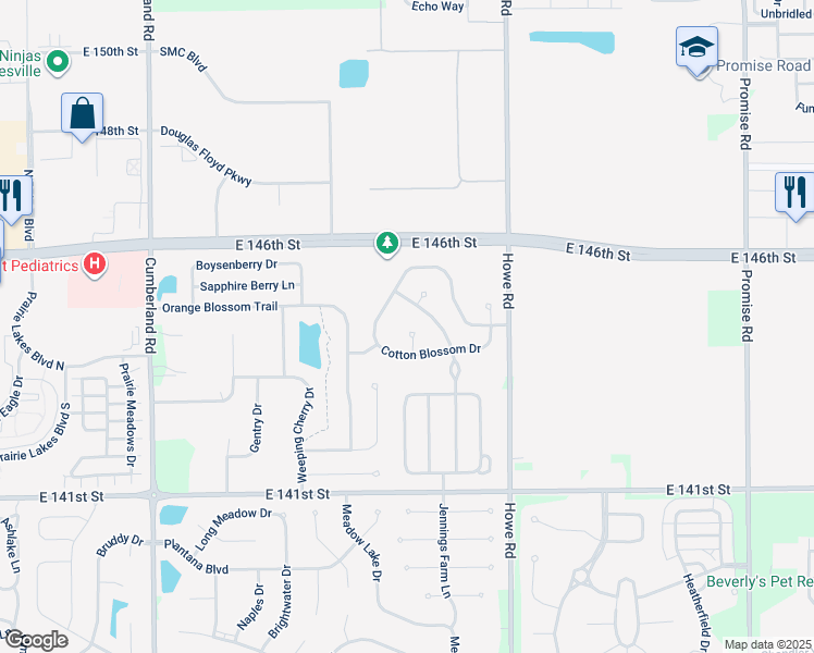 map of restaurants, bars, coffee shops, grocery stores, and more near 14450 Country Apple Court in Fishers