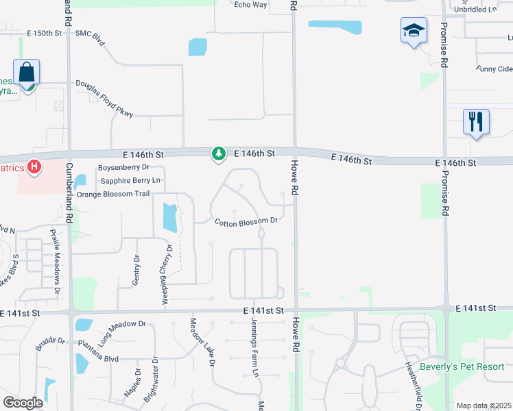 map of restaurants, bars, coffee shops, grocery stores, and more near 14435 Refreshing Garden Lane in Fishers