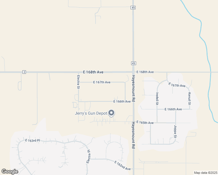 map of restaurants, bars, coffee shops, grocery stores, and more near 29400 East 167th Avenue in Brighton