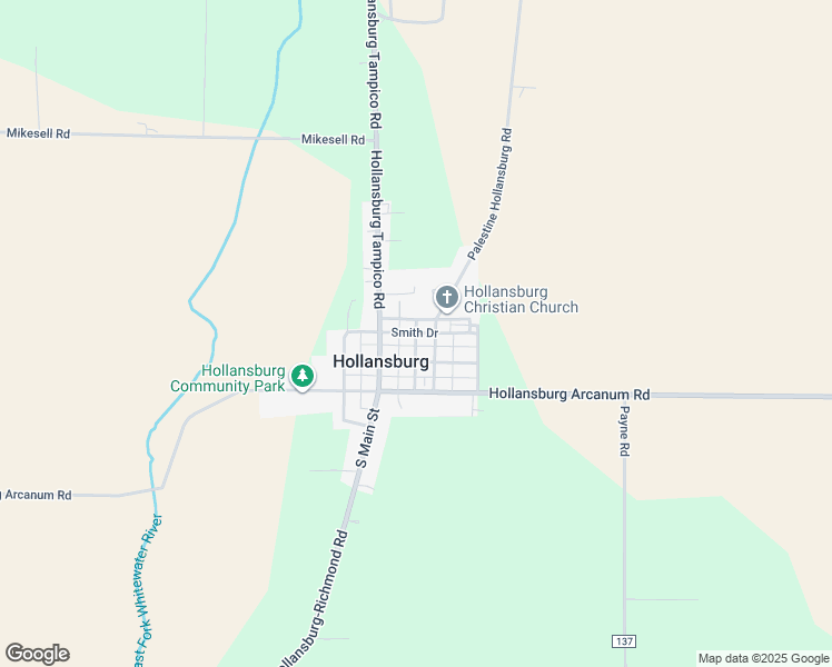 map of restaurants, bars, coffee shops, grocery stores, and more near Smith Drive in Hollansburg