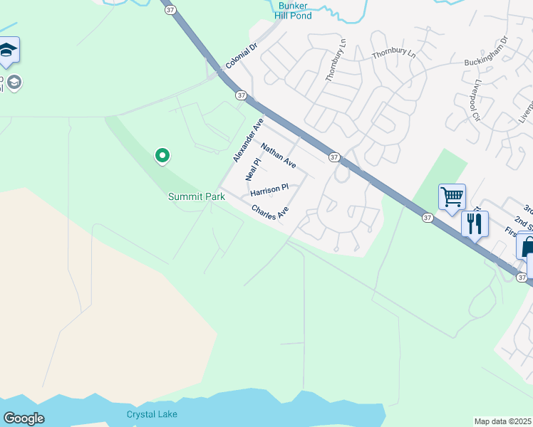 map of restaurants, bars, coffee shops, grocery stores, and more near 27 Charles Avenue in Manchester Township