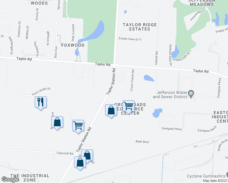 map of restaurants, bars, coffee shops, grocery stores, and more near 950 Taylor Station Road in Columbus