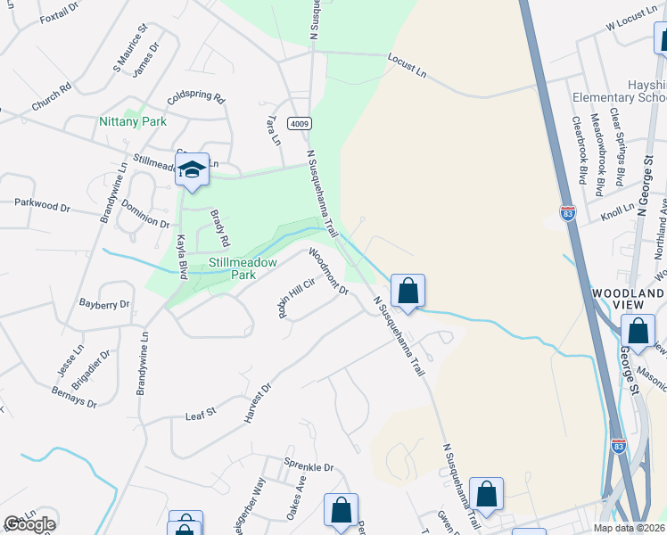 map of restaurants, bars, coffee shops, grocery stores, and more near 790 Robin Hill Circle in York