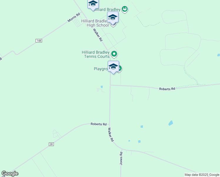 map of restaurants, bars, coffee shops, grocery stores, and more near 2494 Walker Road in Hilliard