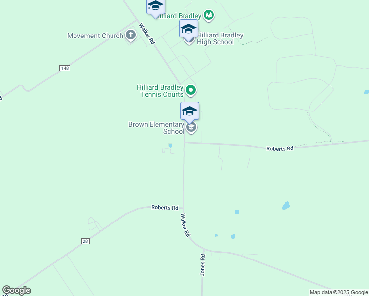 map of restaurants, bars, coffee shops, grocery stores, and more near 2494 Walker Road in Hilliard