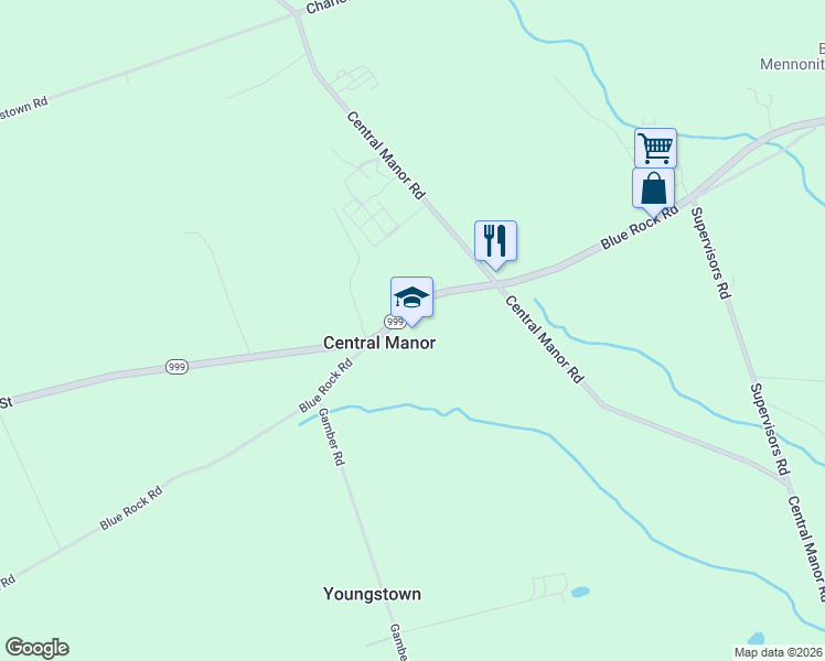 map of restaurants, bars, coffee shops, grocery stores, and more near 3717 Blue Rock Road in Washington Boro