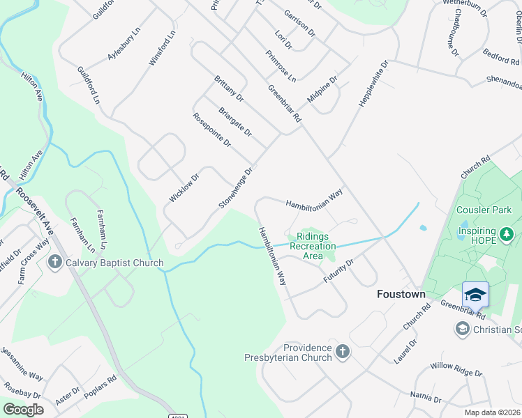 map of restaurants, bars, coffee shops, grocery stores, and more near 1205 Hambiltonian Way in York