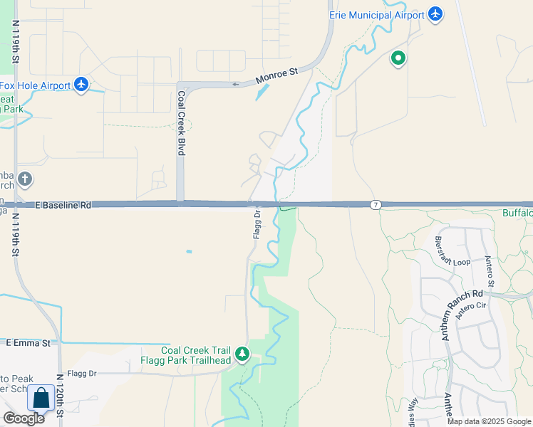map of restaurants, bars, coffee shops, grocery stores, and more near 12636 Flagg Drive in Lafayette