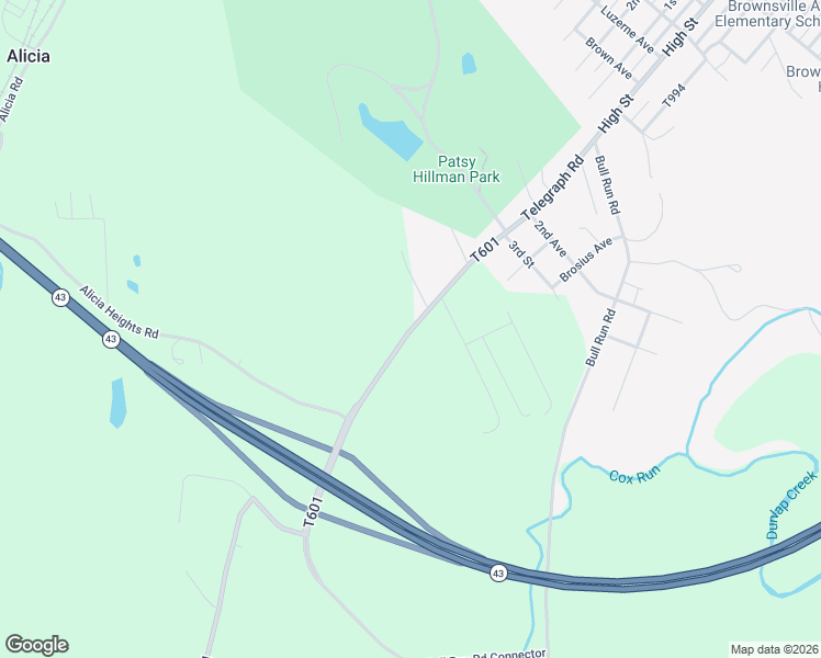 map of restaurants, bars, coffee shops, grocery stores, and more near 310 Telegraph Road in Brownsville