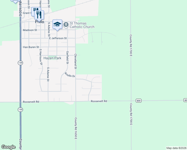 map of restaurants, bars, coffee shops, grocery stores, and more near 709 East Country View Drive in Philo