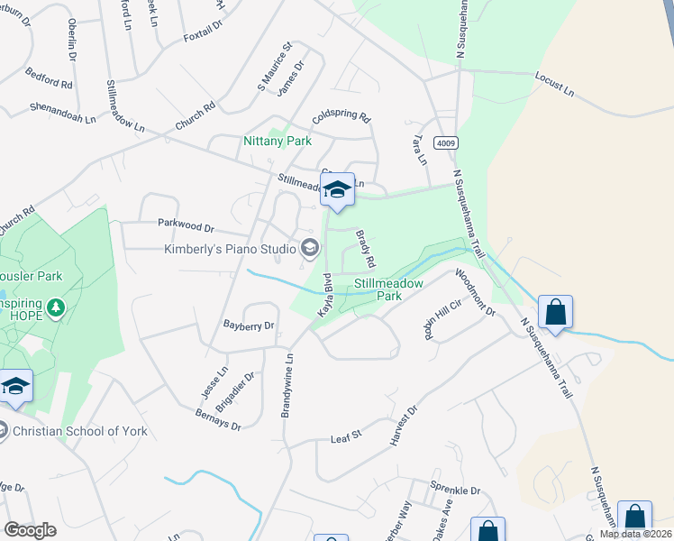 map of restaurants, bars, coffee shops, grocery stores, and more near 648 Hayley Road in York