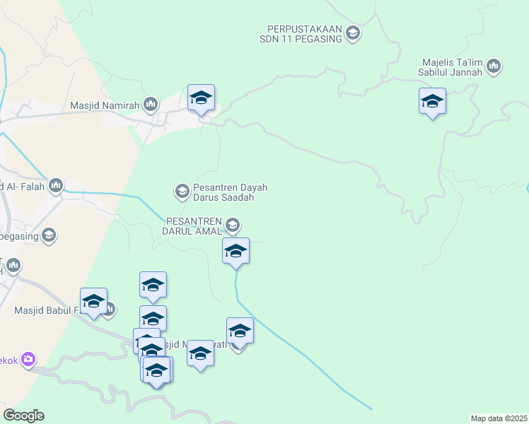 map of restaurants, bars, coffee shops, grocery stores, and more near in Central Aceh