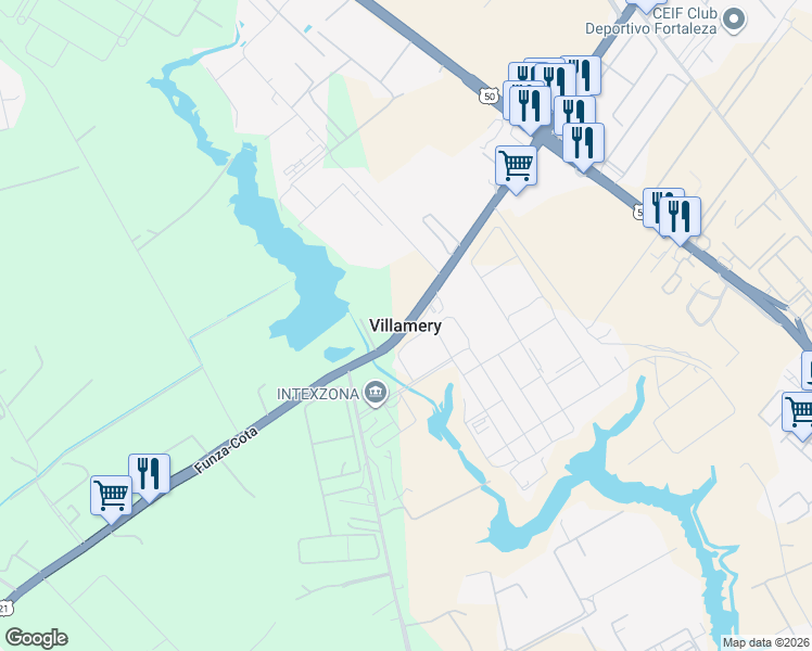 map of restaurants, bars, coffee shops, grocery stores, and more near in Villamery