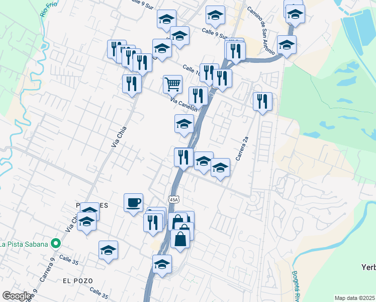 map of restaurants, bars, coffee shops, grocery stores, and more near in 