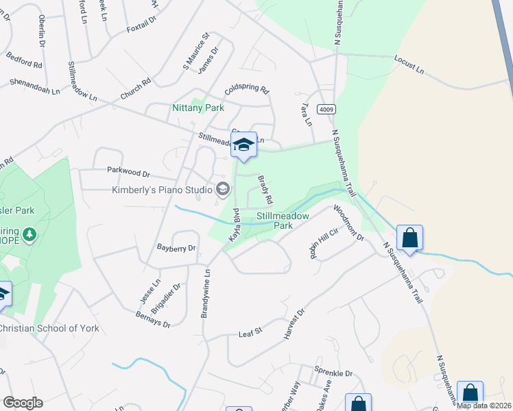 map of restaurants, bars, coffee shops, grocery stores, and more near 648 Hayley Road in York