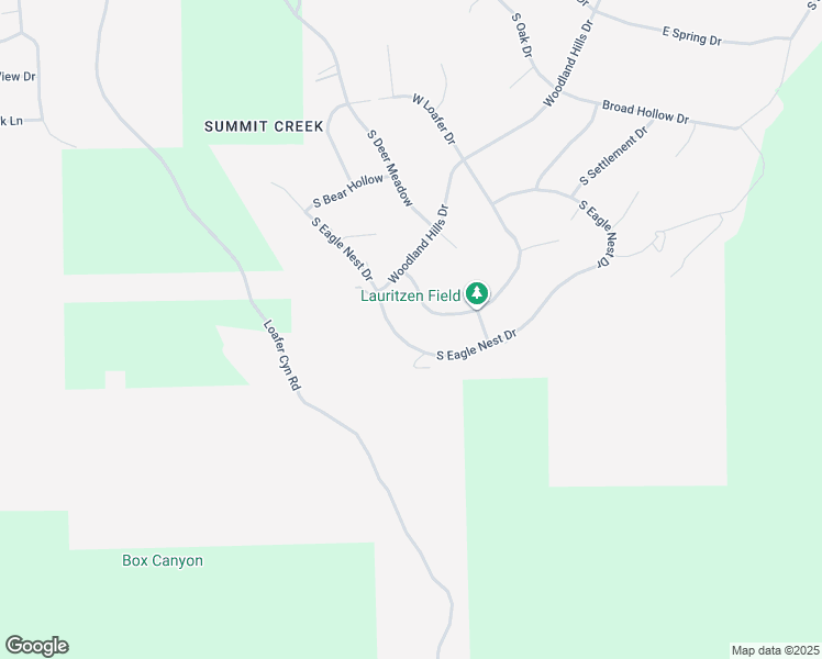 map of restaurants, bars, coffee shops, grocery stores, and more near 1265 South Eagle Nest Drive in Woodland Hills