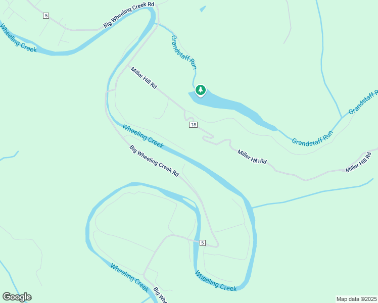 map of restaurants, bars, coffee shops, grocery stores, and more near 302 Big Wheeling Creek Road in Wheeling