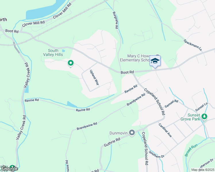 map of restaurants, bars, coffee shops, grocery stores, and more near 1000 Hillside Drive in Downingtown
