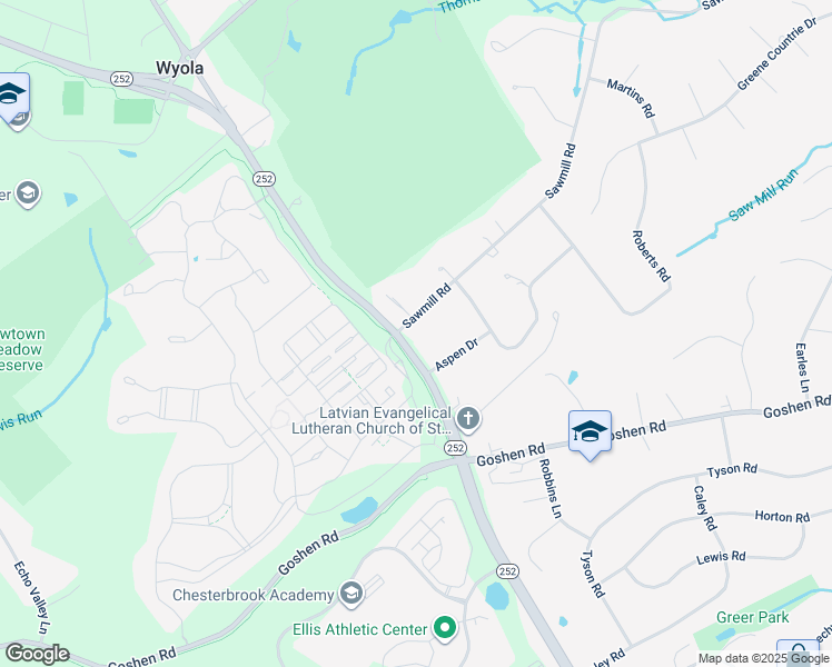 map of restaurants, bars, coffee shops, grocery stores, and more near 335 North Newtown Street Road in Newtown Square